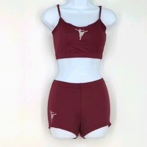 Ballerina Mauve Workout Exercise Dance Set Move SA Children Ballet Jazz Fitness